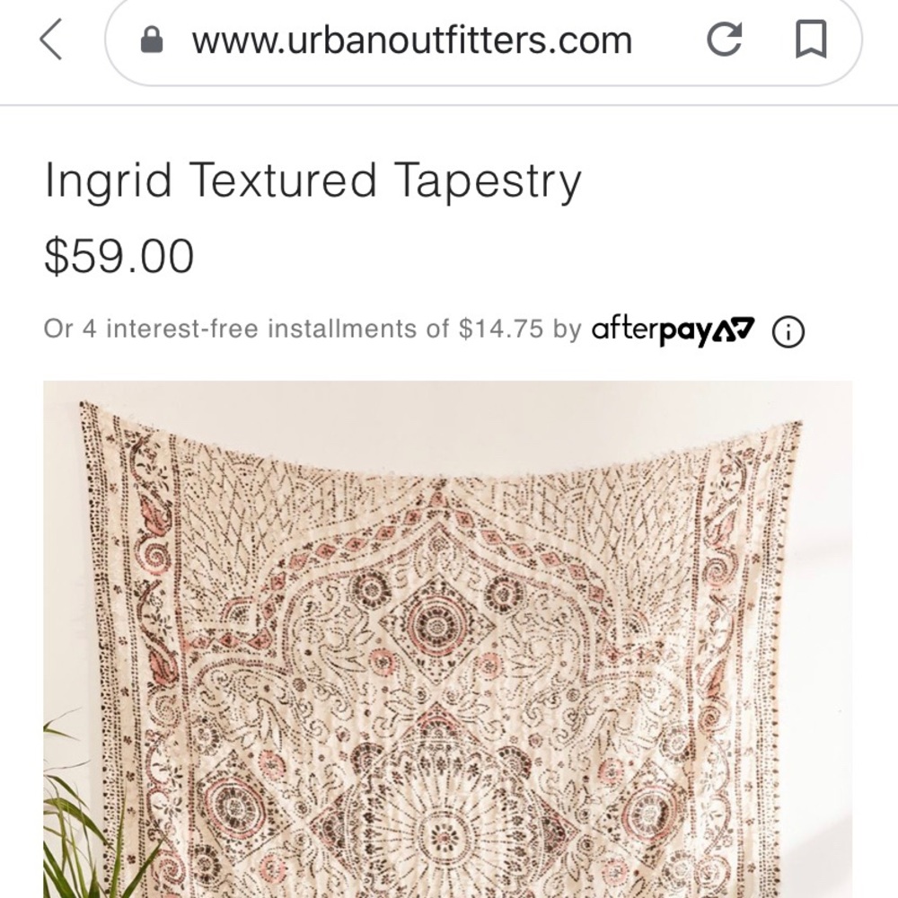 Tapestry Urbanoutfitters New college decor